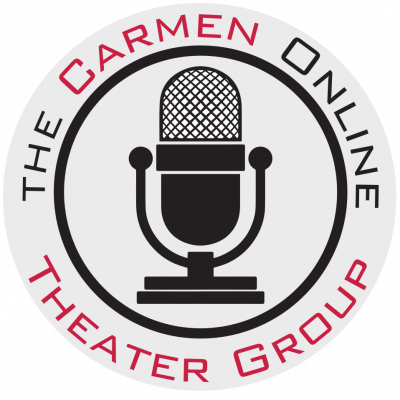 Logo for the Carmen Online Theater Group. Creators of the Stephen King-esque horror audio drama "The Burbs"